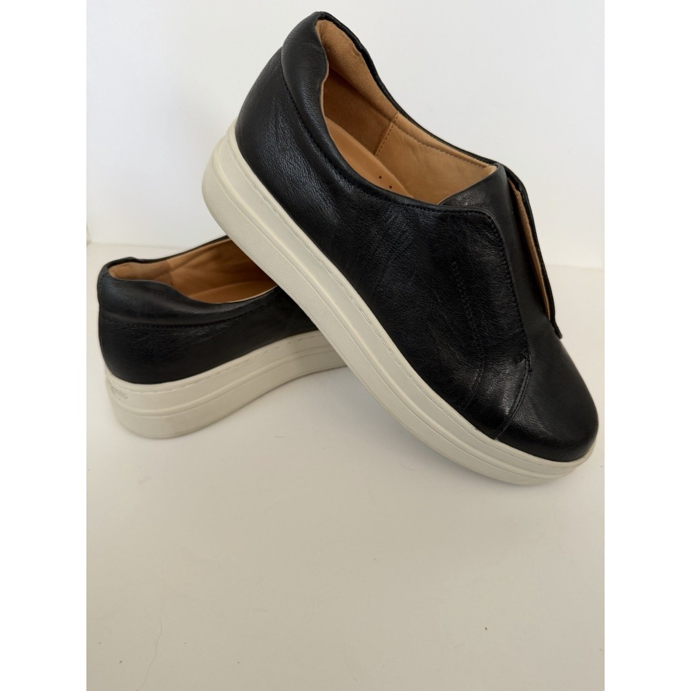 J/Slides Womens Noel Leather Platform 90's Sneakers Shoes Black 7 Slip On